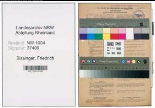 Entnazifizierung Friedrich Bissinger , geb. 05.10.1902 (Schiffsmaschinist)