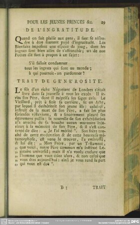 Trait de Générosité