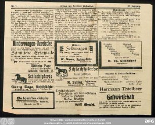 Arendsee'r Wochenblatt, Nr. 7. Beilage zum Arendseer Wochenblatt.