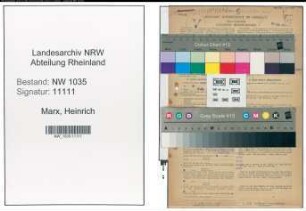 Entnazifizierung Heinrich Marx , geb. 01.05.1898 (Maschineningenieur)