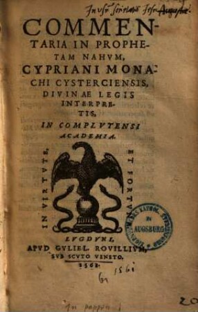Commentaria in prophetam Nahum