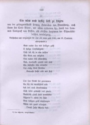 IV. Ein nüw und lustig lied zu singen