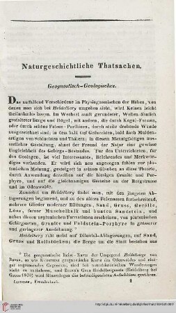 Geognostisch-Geologisches