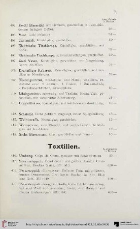 Textilien (Nr. 416-427)