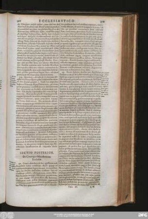 Sectio Posterior. De Coniugio Ministrorum Ecclesiae.