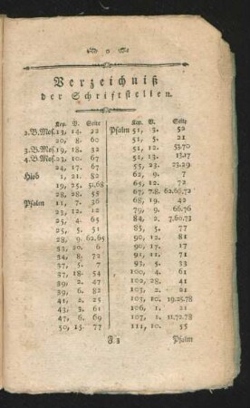 Verzeichniß der Schriftstellen