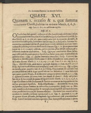 Quaest. XVI.