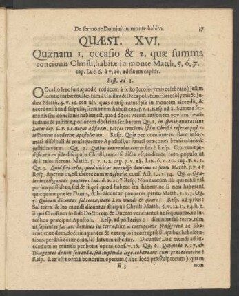 Quaest. XVI.