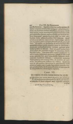 Caput VII. De Directione Passionum In Aliis.