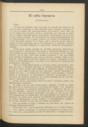 El año literario - (Continuación)