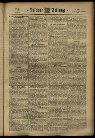 Zweite Ausgabe vom Mittwoch, den 28. Februar 1912.