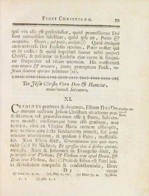 De Jesu Christo Vero Deo & Homine, unico mundi Salvatore. XI.