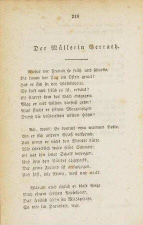 Der Müllerin Verrath.