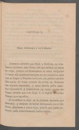 Capítulo X. - Donde volveremos á ver á Martin.