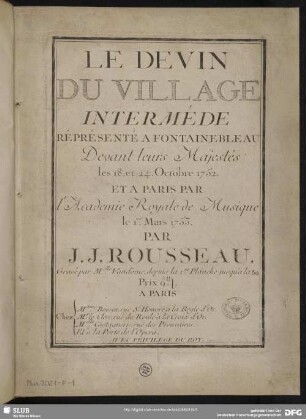 Le devin du village : intermède