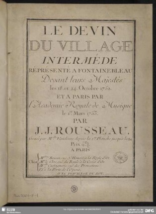 Le devin du village : intermède