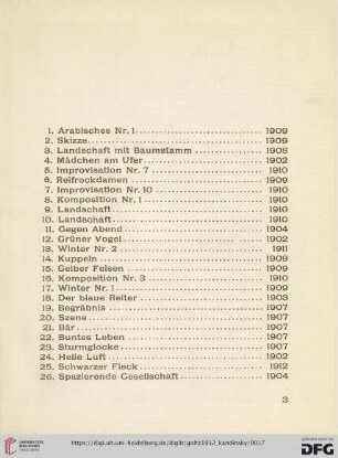 [Verzeichnis] (Nr. 1-73)