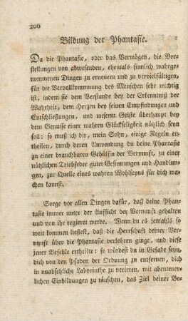 Bildung der Phantasie