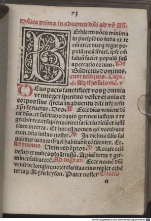 Diurnale Ratisponense : [I,1-5 und II,1-6], [I,4]. Pars hiemalis. Proprium de tempore. Proprium de sanctis