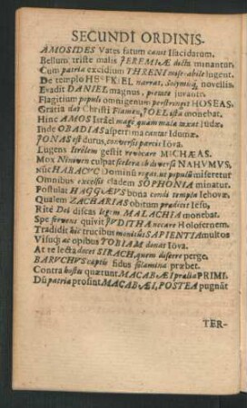 Secundi Ordinis.