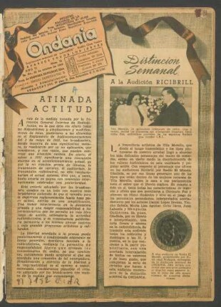 Distinción semanal : A la audición: Ricibrill