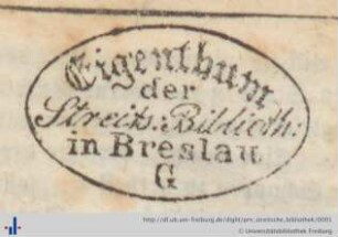 [Provenienz]: Streitsche Bibliothek