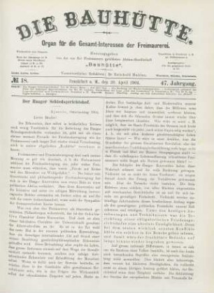 No. 18. Frankfurt a. M., den 30. April 1904. 47. Jahrgang.