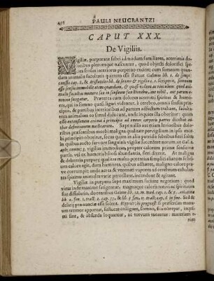 Caput XXX. De Vigiliis.