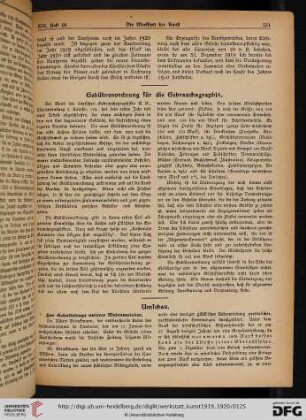 19: Gebührenordnung für die Gebrauchsgraphik
