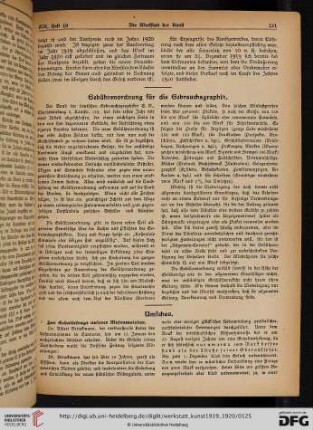 19: Gebührenordnung für die Gebrauchsgraphik