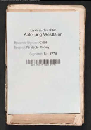 Appellation der von Dalwigk zu Lichtenfels-Sand gegen die von Haxthausen zu Abbenburg und die corveysche Lehnkammer wegen der Lehen Bökendorf, Oldendorf, Altenberge, Königsloh und der Allodialgüter