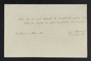 Johann Heinrich Voss. – Heidelberg, 10.10.1808