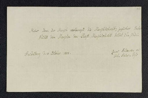 Johann Heinrich Voss. – Heidelberg, 10.10.1808