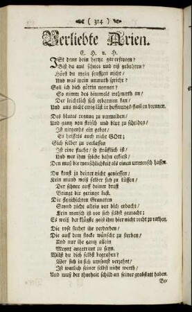 Verliebte Arien.
