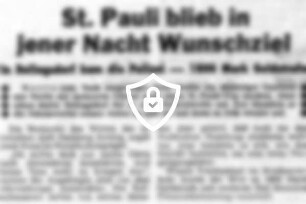 St.Pauli blieb in jener Nacht Wunschziel