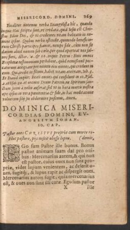 Dominica Misericordias Domini ...