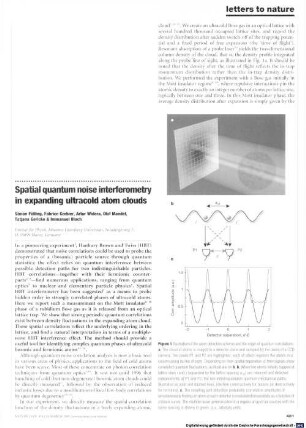 Spatial quantum noise interferometry in expanding ultracold atom clouds