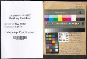 Entnazifizierung Paul Hermann Haberkamp , geb. 21.05.1904 (Kaufmann)