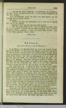 Thränen - Novellen-Skizze