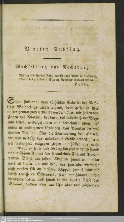 Vierter Ausflug. Wechselburg und Rochsburg