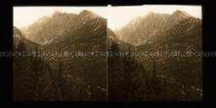 Blick von der Schutzhütte Rosa zum Lomnitzer Kamm