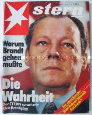 Wochenzeitschrift "stern" u.a. zum Rücktritt von Willy Brandt