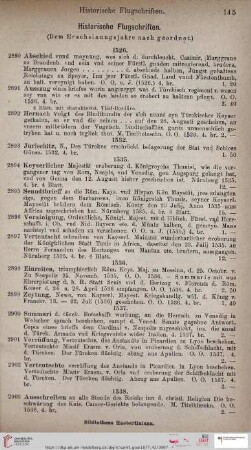 Historische Flugschriften (Nr. 2890 - 3810)