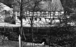 Triebischtal-Roitzschen. Neidmühle mit Austritt des Mühlengrabenwassers in die Triebisch