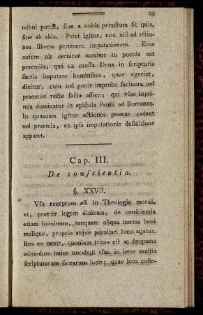 Cap. III. De conscientia.