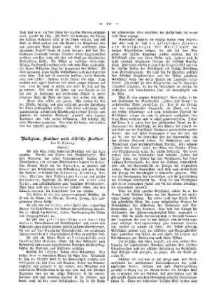 Religion, Kultur und ethische Kultur : (Schluß)
