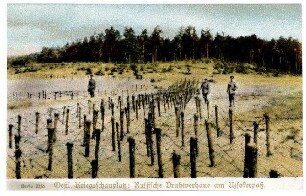 Serie Nr. 22/6: Oestl. Kriegsschauplatz: Russische Drahtverhaue am Uzsokerpaß