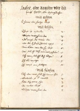 29 Vocal pieces - BSB Mus.ms. 4482 : [cover title:] Quinta vox