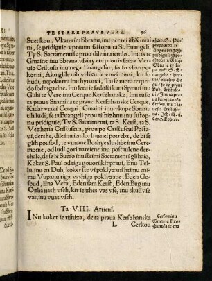 36r-36v, Ta VIII. Articul. (8. Vti Cerqui so hudi inu dobri)