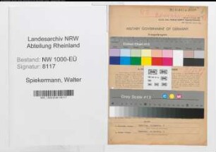 Entnazifizierung Walter Spiekermann, geb. 28.01.1902 (Buchhalter)